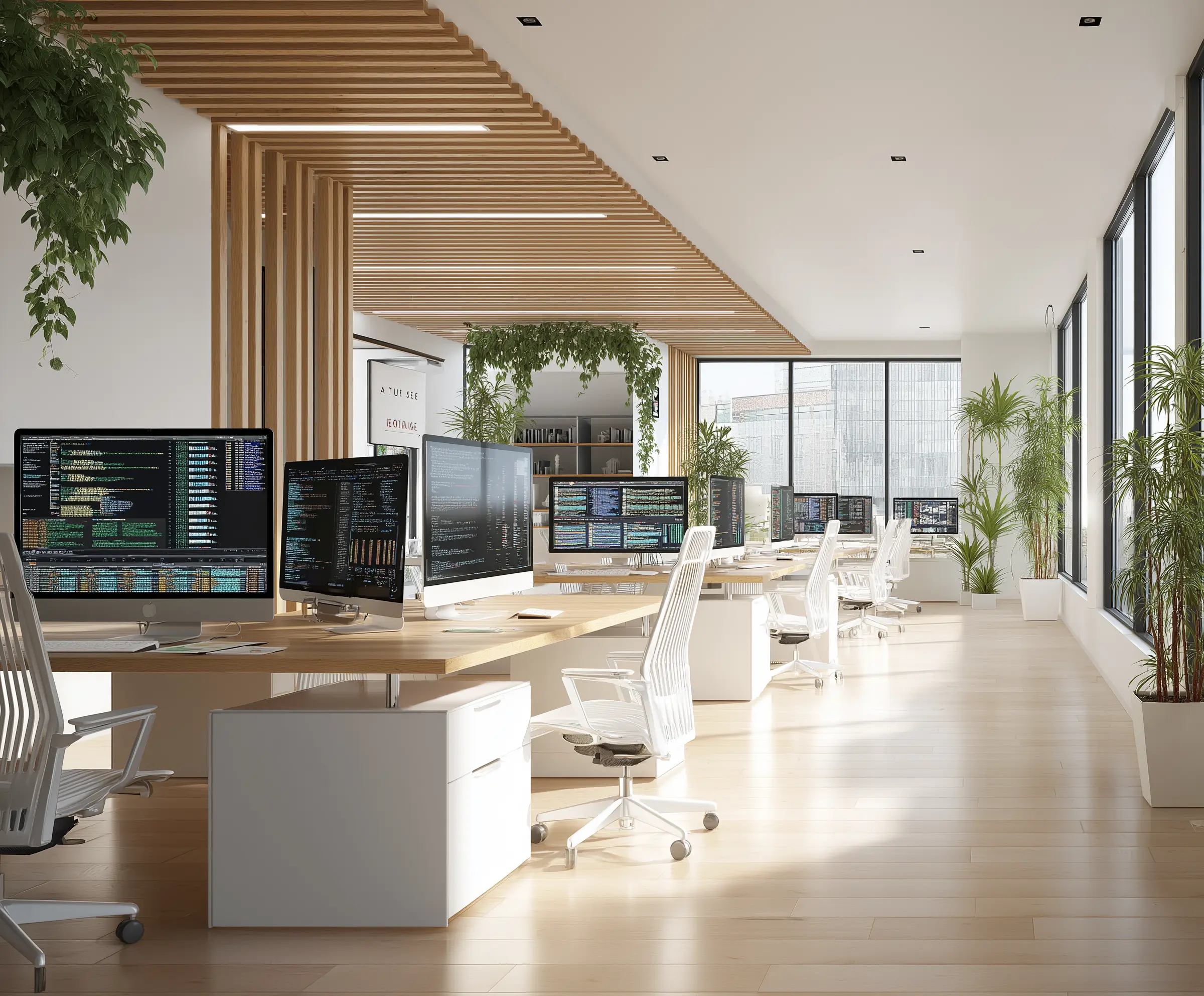 GlowFast Tech engineering team collaborating in a modern office environment