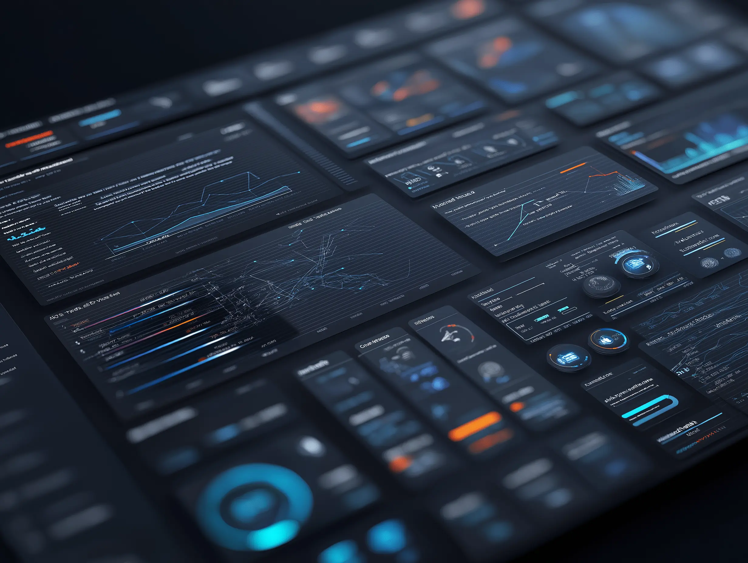 Enterprise integration dashboard showing API connections and data flow
